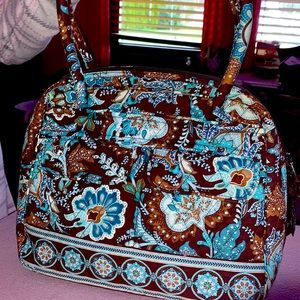 Vera Bradley Blue & Brown Floral Purse